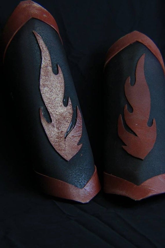 Eva Foam Armor Flame Arm Bracers By Growthmediapropworks On Etsy