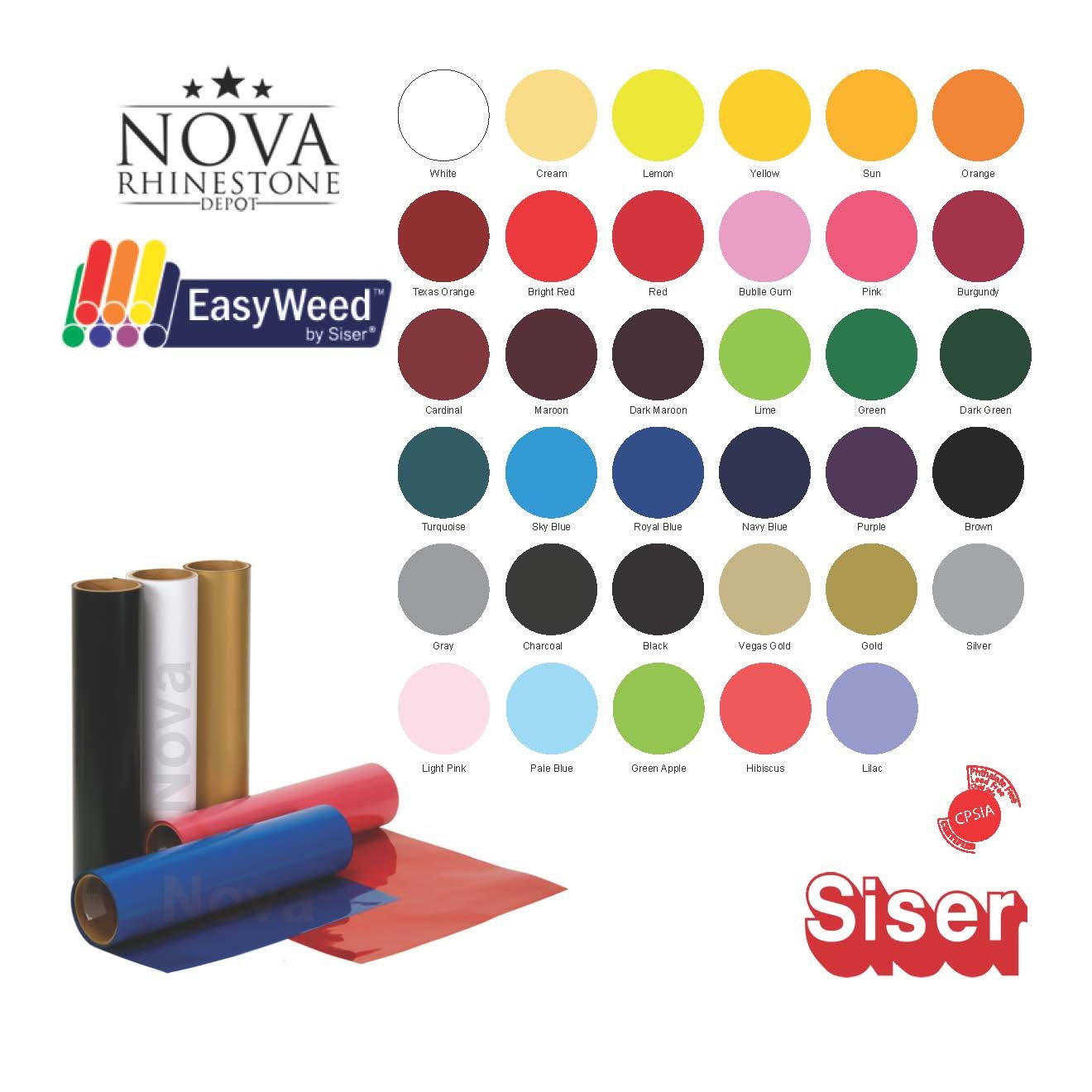 New Siser EasyWeed Heat Transfer Vinyl 15 by Novatransfersolution