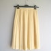 Pleated skirt vintage elegant woman skirt champagne colour pleated skirt XS