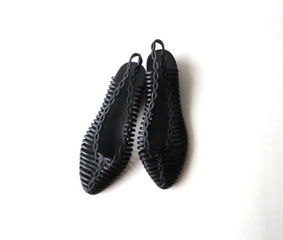 rubber strappy sandals