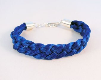 Items similar to nautical navy braid rope bracelet on Etsy