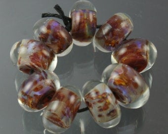 Handmade Lampwork Boro Beads Set of 9 Boro Borosilicate Glass StoneyMarie