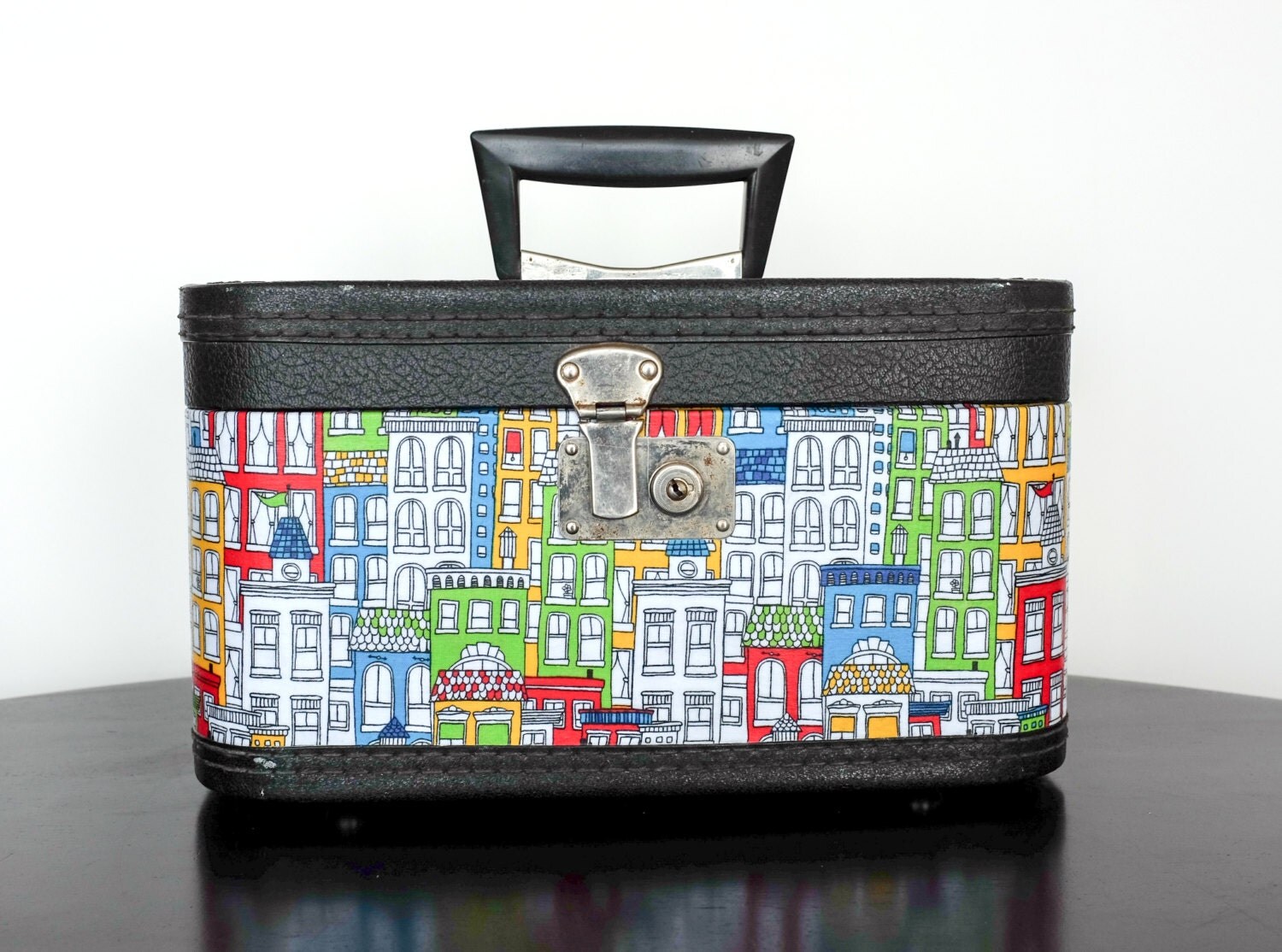 Upcycled Vintage Train Case Decoupaged with by staceycreekdesigns