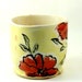 Ceramic Cup with Marimekko Poppy flowers / tea mug teacup