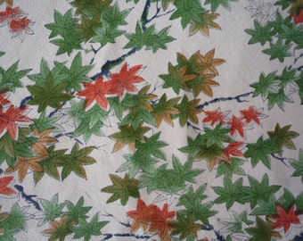 Items similar to Vintage Kimono Wool - Leaves and Flowers for Fall on Etsy