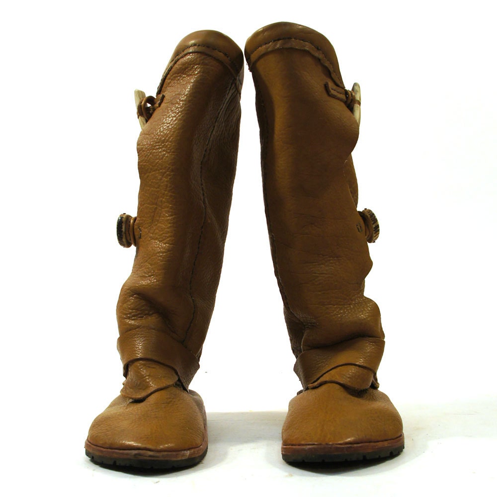 handmade moc toe boots