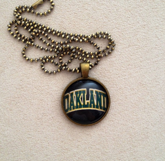 Items similar to Oakland A's Necklace, Oakland Athletics necklace, A's