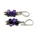 Amethyst Cluster and Sterling Silver Dangle Earrings