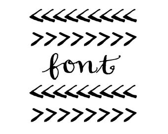 Soft Script Font, Digital Calligraphy Font, Handlettered Letters and Symbols