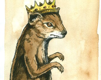 MOngoose King (an original hand painted king)
