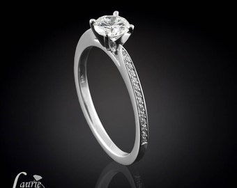 simple 0.5 carat solitaire cz engagement ring
