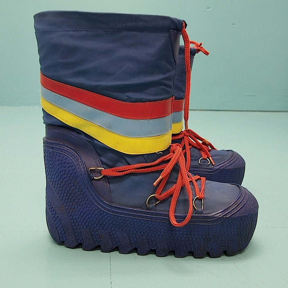 Vintage Platform Moon Boots Womens 9-10 Mens 7-8