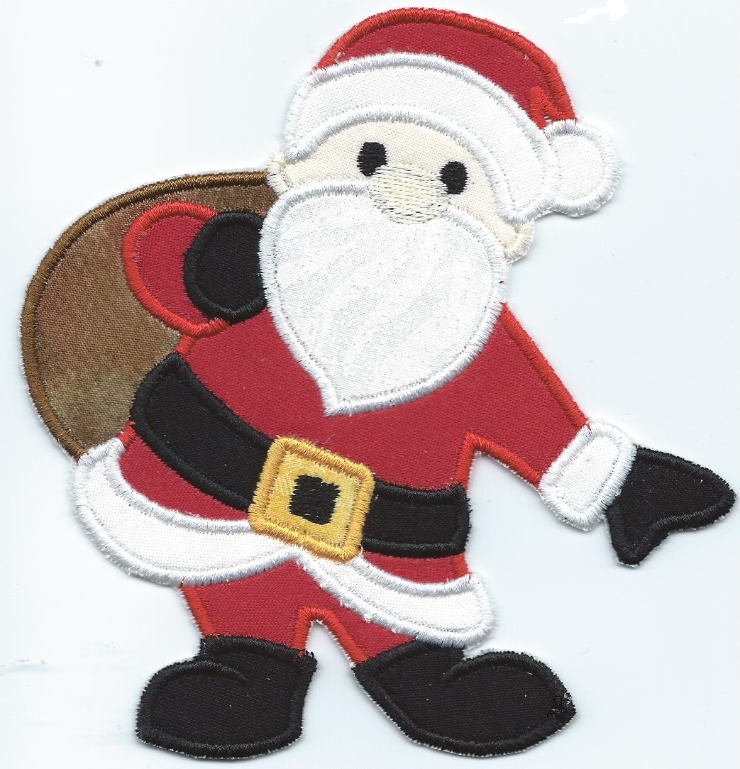 SANTA CLAUS APPLIQUE patch by QUILTSRUS08 on Etsy