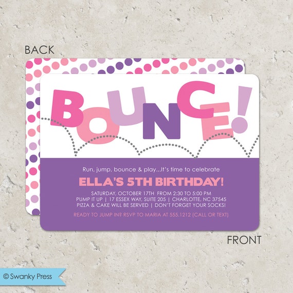 Bounce Party Invitations 10