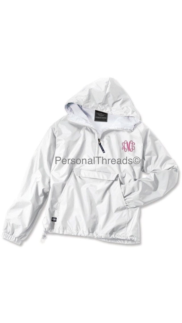 Made to Order Monogrammed Quarter Zip Rain Jacket Pullover
