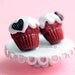 Red Velvet Cupcake Studs / Earrings - Cupcake Collection