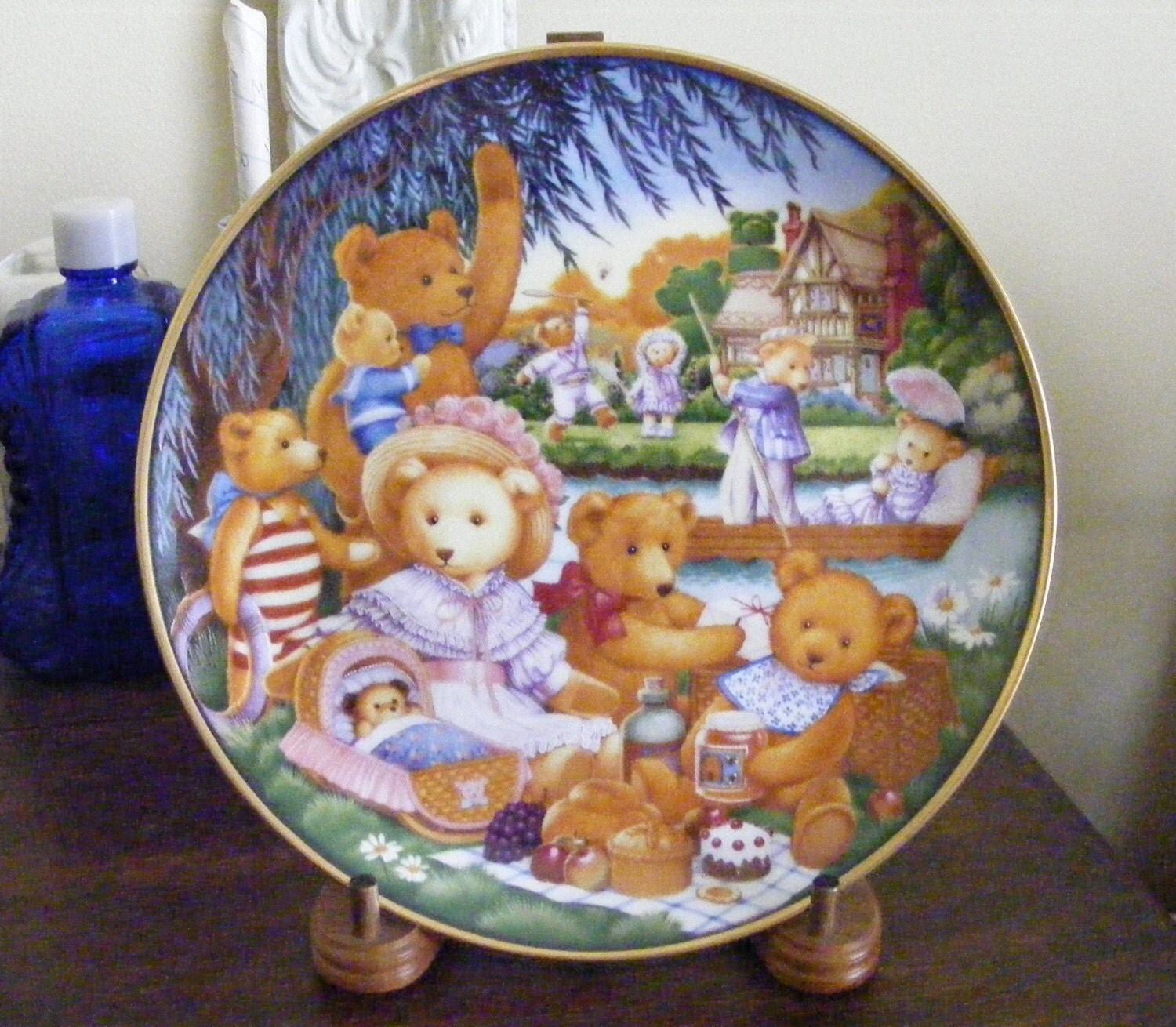 teddy bear collector plates