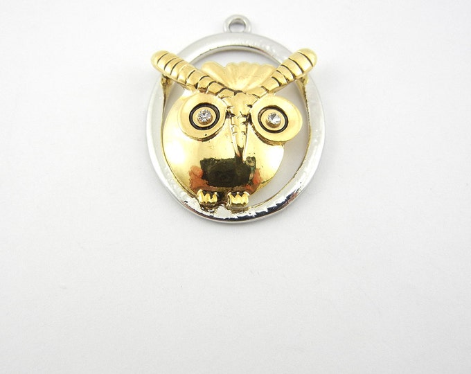 Two Tone Owl Charm