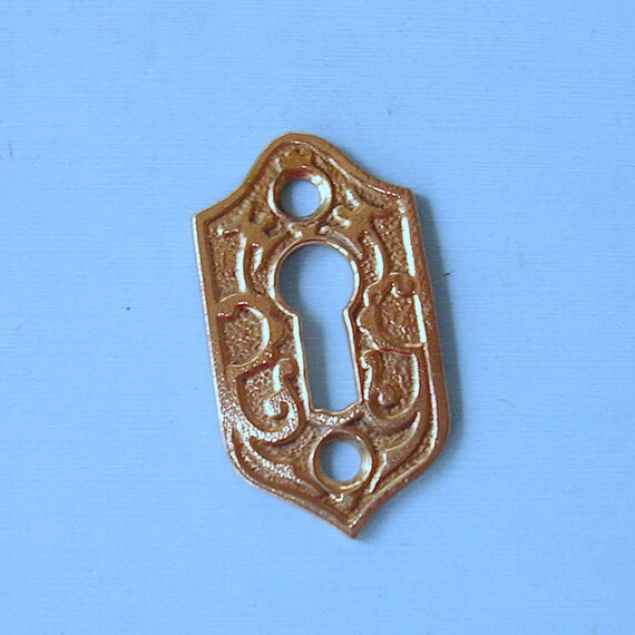 Ornate Brass Keyhole Key Hole Cover Covers Escutcheons