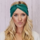 Teal Turban Headband for Women - Stretchy Soft Workout Fashion Hair Bands (HB-100)