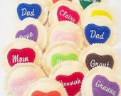 Christmas in July Sale Personalized heart cookie Choose your icing color Personalized cookie Pretend Play Cookies Il_170x135