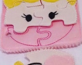 Christmas in July Sale Princess girl felt puzzle with template carry case Felt Puzzle game Perfect for party favors, school treats busy bag Il_170x135