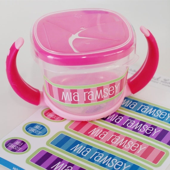 28 lime stripes personalized dishwasher safe labels