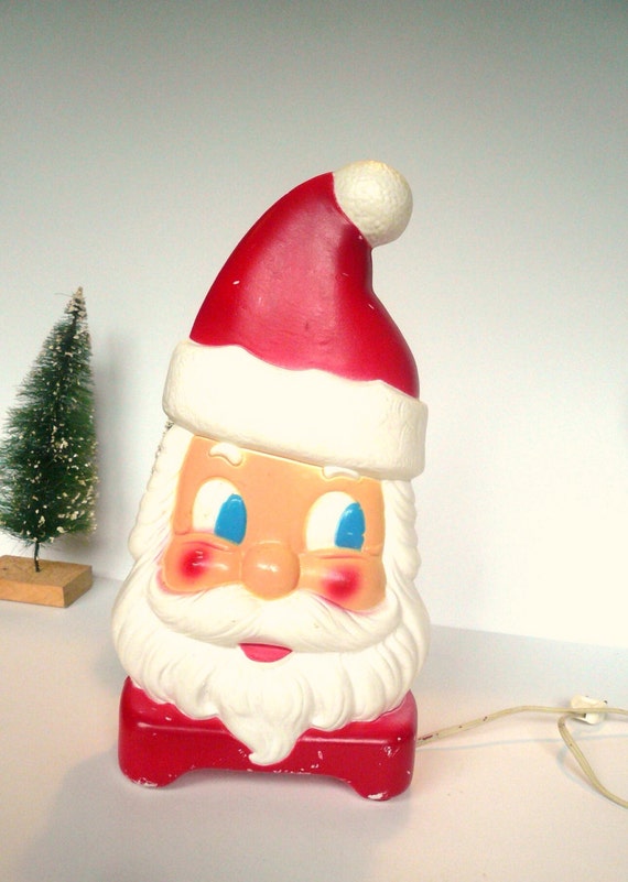 Sale Vintage Santa Claus Lighted Blow Mold Double Sided Santa