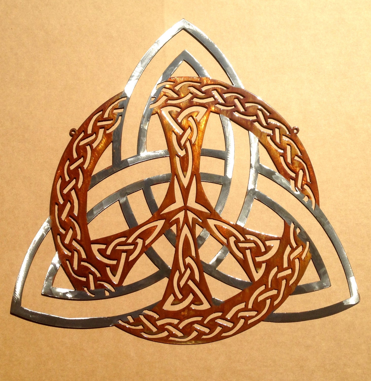 Celtic Trinity Knot Peace Sign Wall Art