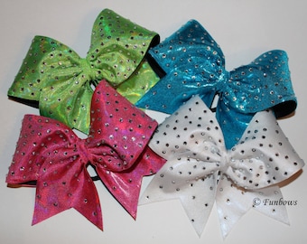 Beautiful Rhinestone Covered Hairbow - cheerleading - allstar by Funbows