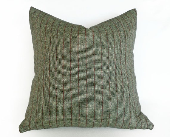 Tweed Wool Pillows Sage Green Throw Pillow Cushion Cover
