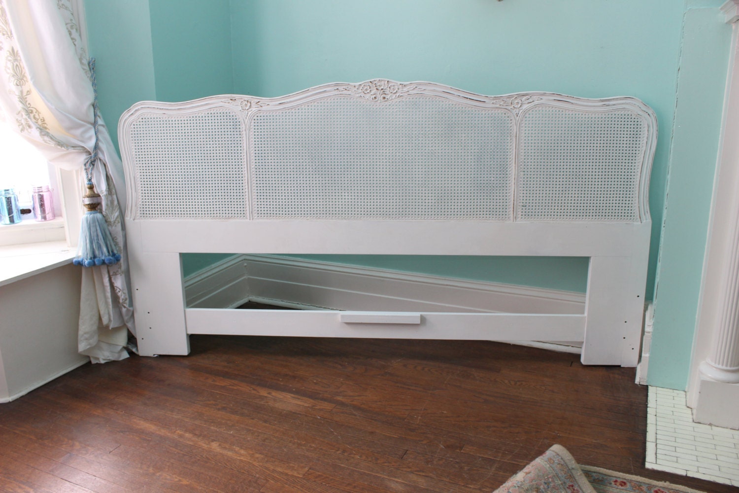 Vintage king kopfteil weià shabby chic von vintagechicfurniture