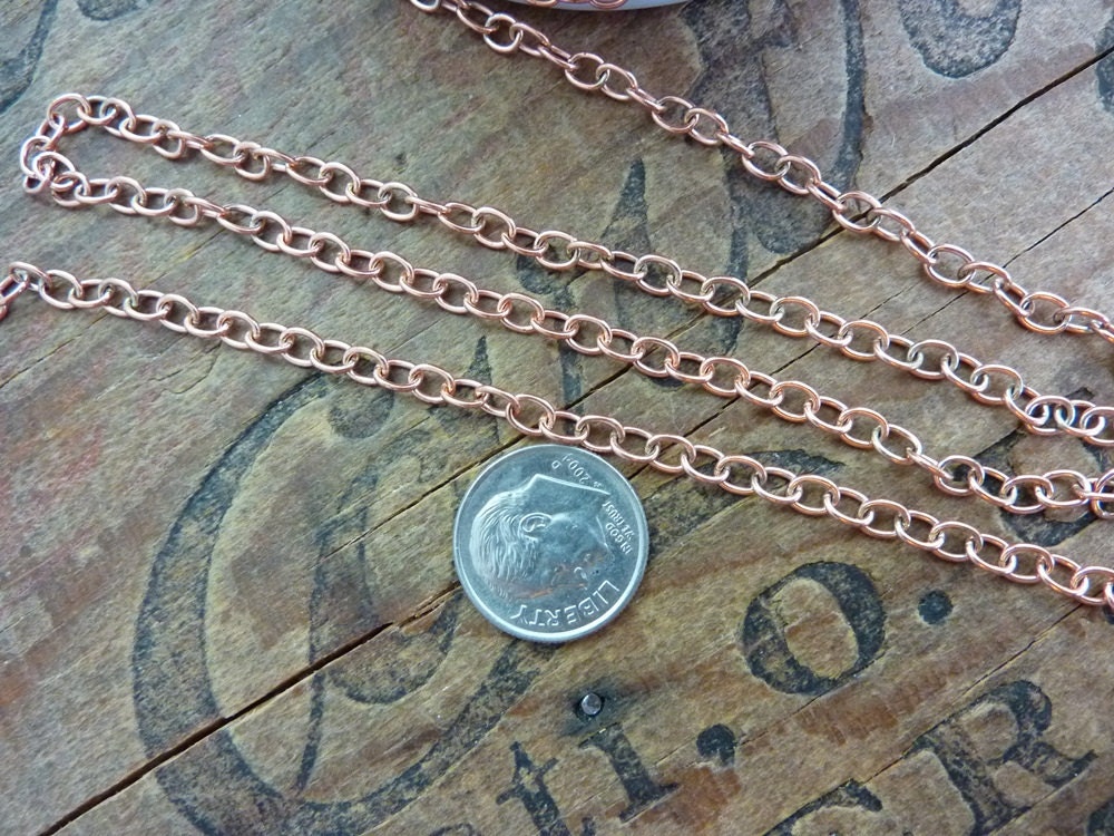 Copper Chain Soldered Links 3.5x5mm Made in USA by houseoftwinkle