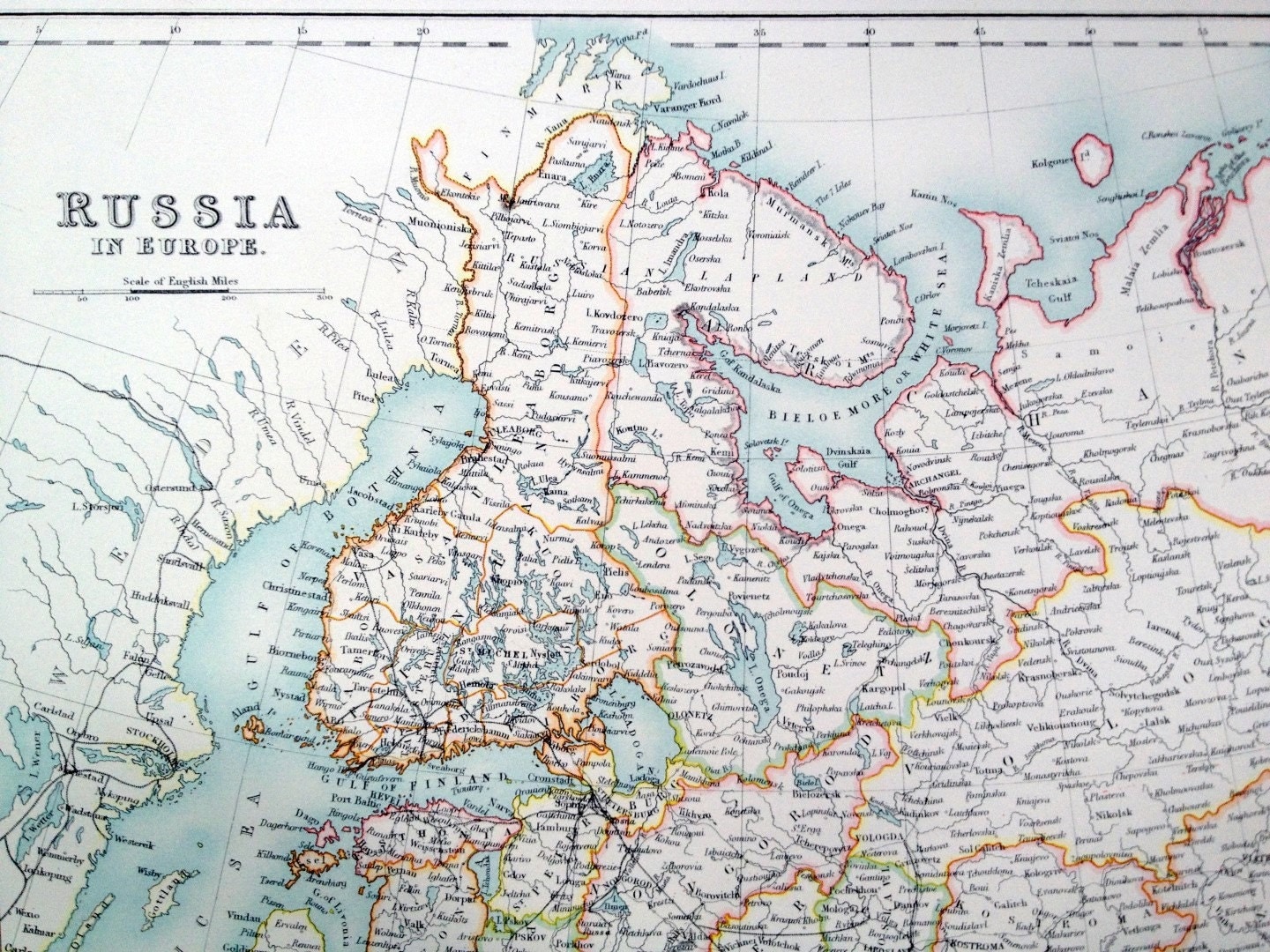 Detailed Map Of Russia 1900