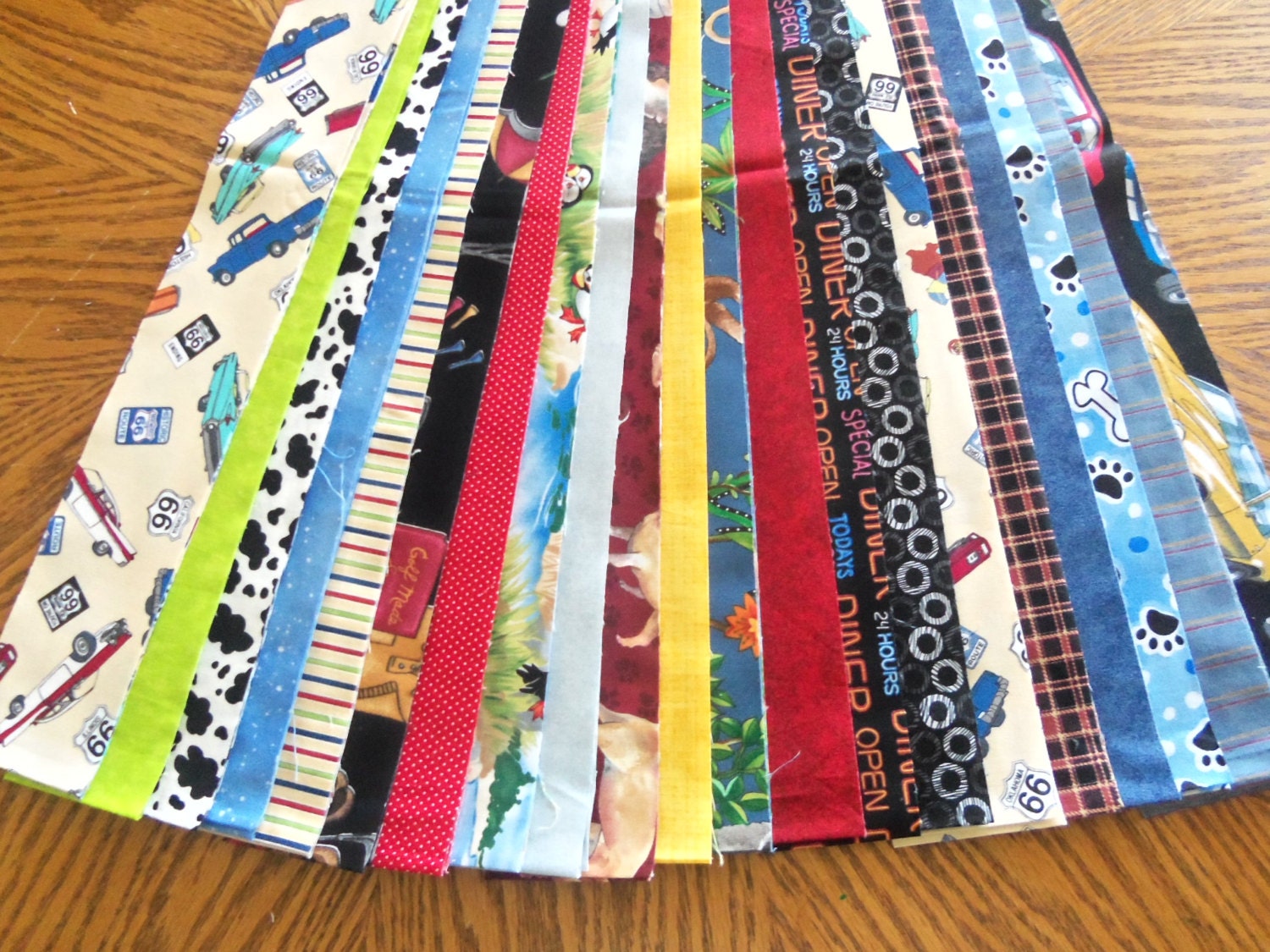 Jelly Roll Fabric Presents with Designs for Men and Boys with