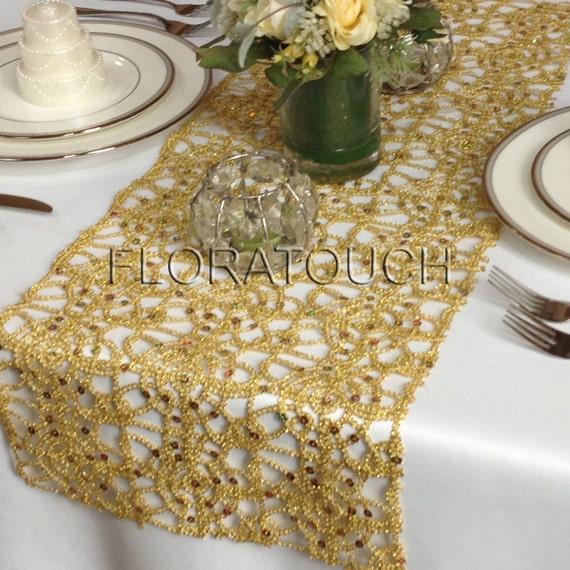 overhang Alice no Sequin Metallic Lace Runner Table Wedding Runner runner Table table