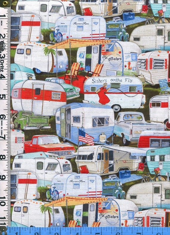 Fabric Elizabeth Campers RV Camping Vacation by fabricsmart