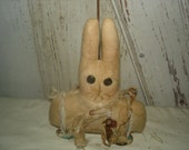 Rabbit Pull Toy, Primitive, Summer, Easter, Home Decor, Rustic, Bunny Pull Toy, OFG, FAAP, HAFAIR