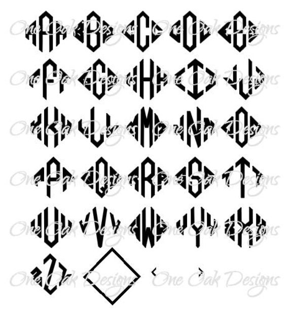 Diamond Shaped Monogram Font | IUCN Water