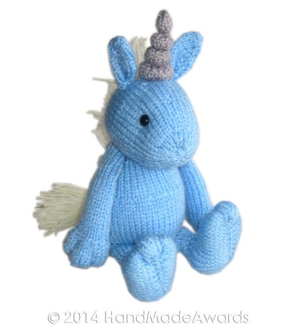 Blue UNICORN Pdf Email Knit PATTERN