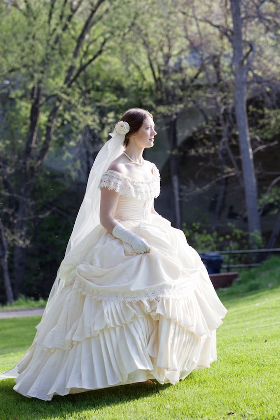 Bridal Wedding Victorian Civil War Steampunk Gown Dress