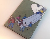 Humorous Handmade Vinyl Passport Case - Slip and Slide