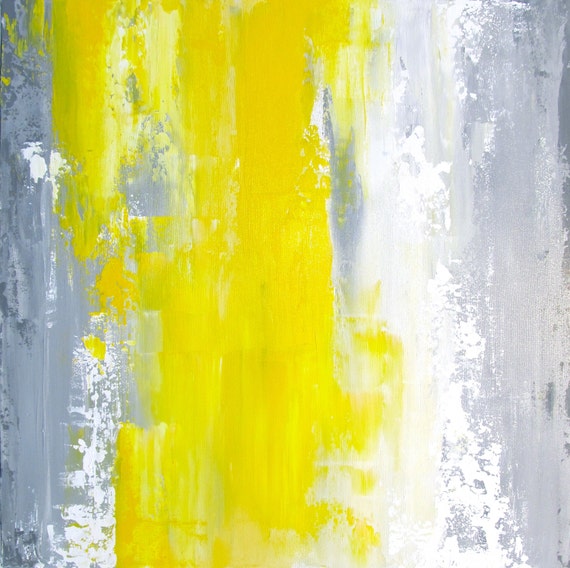 Items similar to Abstract in Yellow Fine Art Print From Original