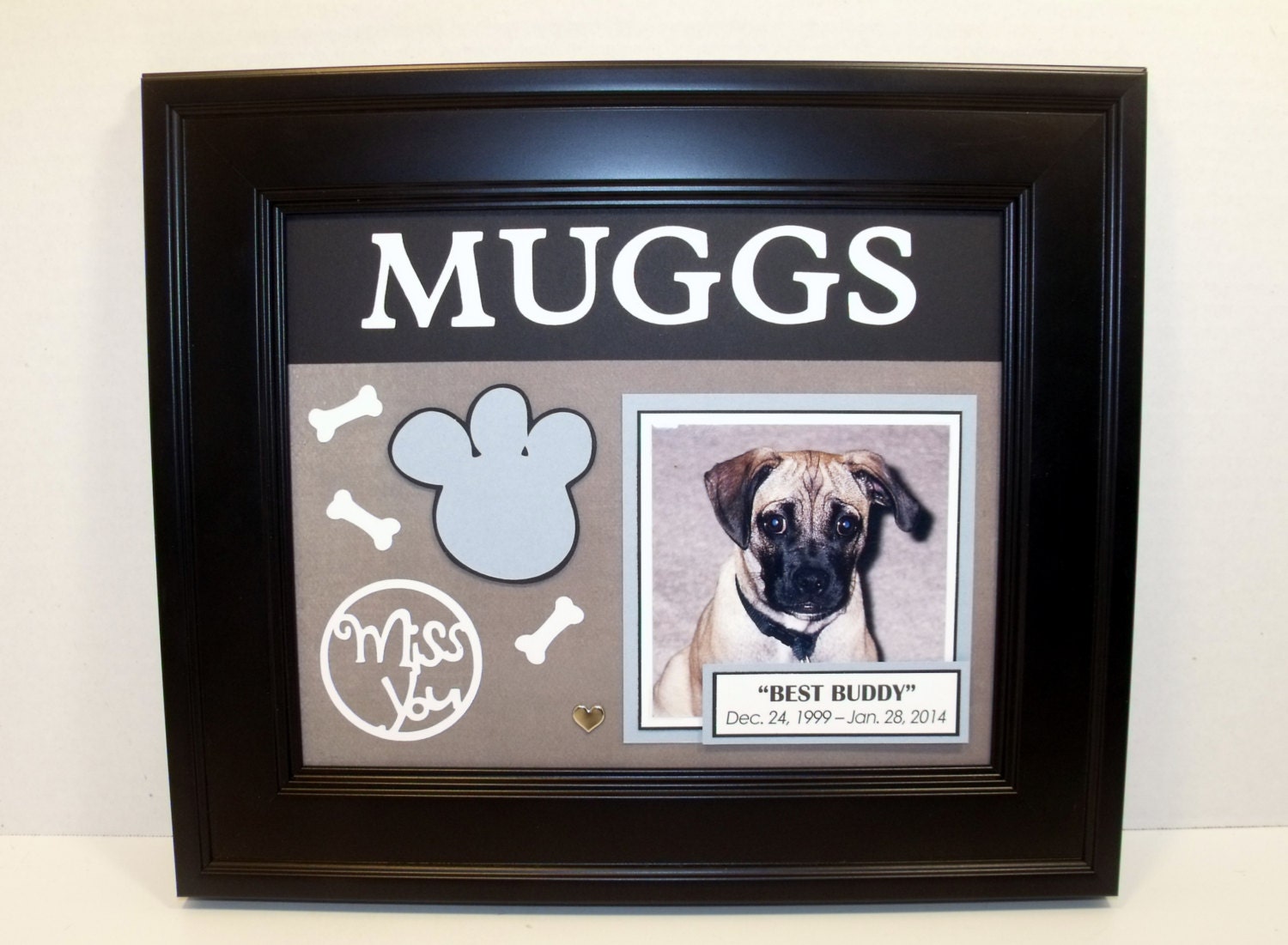 Dog Memorial Picture Frame Personalized Deluxe 8x10 Frame