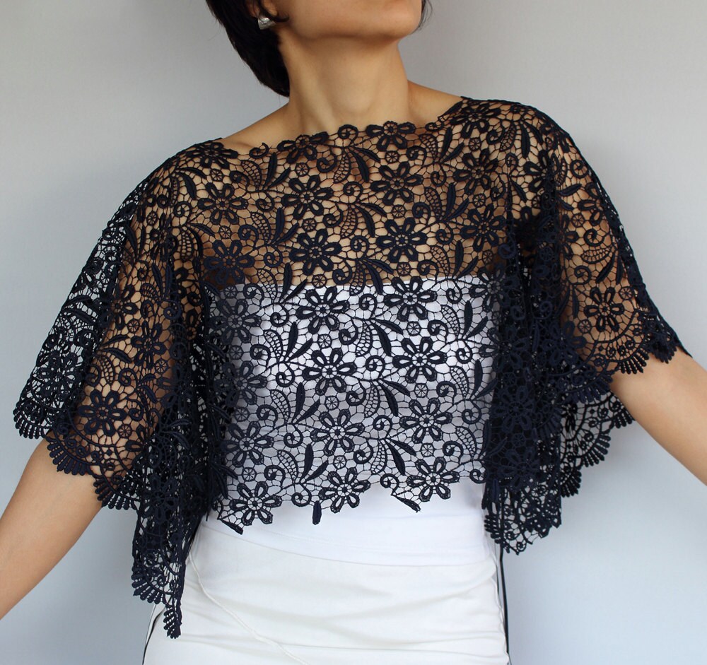 navy capelet