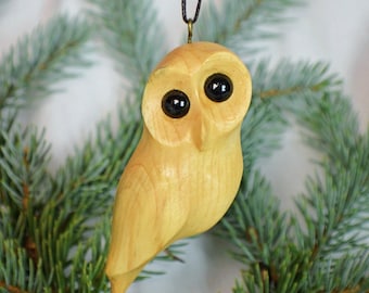 Owl wood carving gift for mom gift for teen rustic decor teacher gift wood bird  nursery decor sister gift for child Christmas ornament