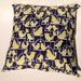 Gray and Yellow Bird Fabric 18 inch Throw Pillow COVER