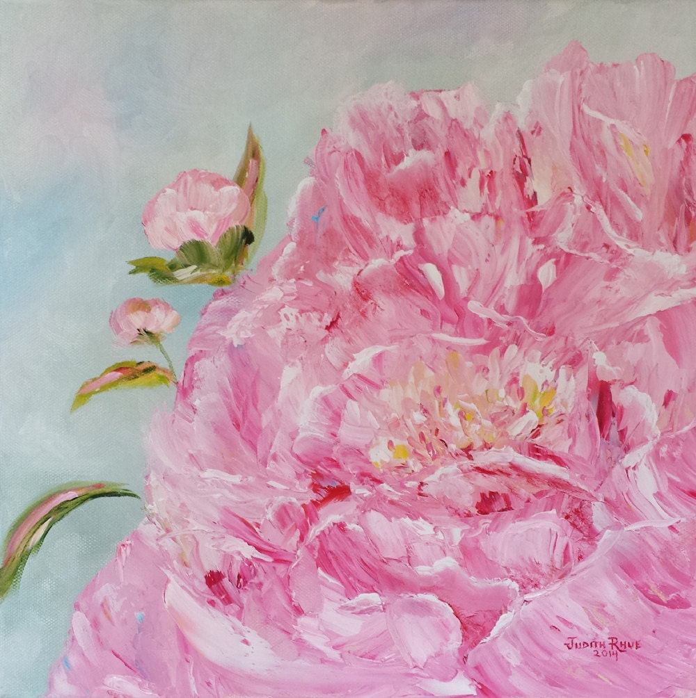 oil painting peony still life peonies pink flower flowers