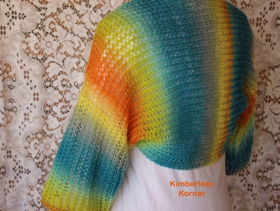 Knitting Pattern Lace Knit Shrug Patterns by KimberleesKorner