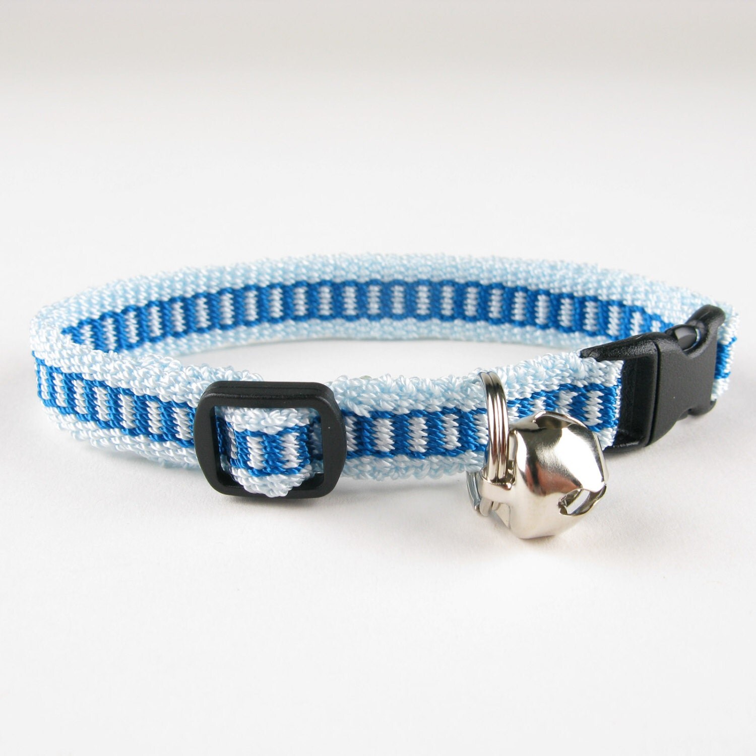 Kitty Cat Collar Hand Woven Breakaway Kitten Collar Baby Blue